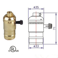 Portalámparas E26 de 660W para fabricación de lámparas, con orificio lateral para lámpara de botella