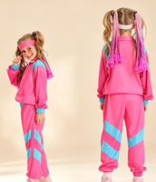 Ensemble de survêtement Hip Hop rétro années 80, veste et pantalon color block, costume de scène pour danse disco jazz, pour garçon et fille