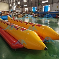 Bateau banane gonflable remorquable pour une personne - Tube de sport nautique familial renforcé et robuste avec poignées de sécurité