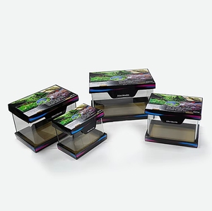 Atacado Ultra White Clear Bent Vidro Ecológico 5 1 Água Salgada Aquário Cilindro Fish Tank Pequeno Uso Doméstico Caixa Embalagem - Product Image 3