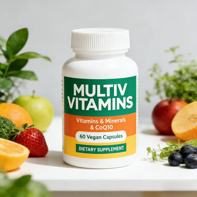OEM ODM Dietary Supplement Vegan Multivitamin Capsules with CoQ10 & Minerals Gluten-Free