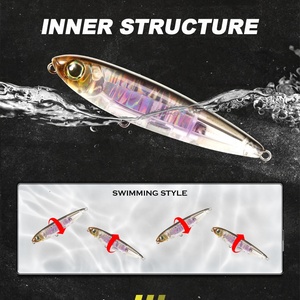 Señuelo de pesca flotante de superficie tipo lápiz de 11g y 80mm, cebo artificial duro para pesca con señuelos tipo lápiz - Product Image 4