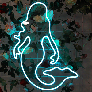 IPixel Personalizado <span class=keywords><strong>Sea</strong></span> Maid Sereia Sinal De Neon Sexy Menina Oceano Princesa Led Sinal de Neon para Quarto Crianças Decoração Da Parede Arte/Presente/Festa