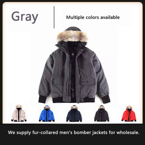2026 新款高级版型男士超大户外连帽夹克设计师防风羊毛领休闲飞行员夹克 - Product Image 2
