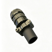 Conector de aleación de aluminio con cabeza recta de latón plateado GL20-4S, stock del fabricante