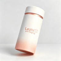 Tube d'emballage cylindrique personnalisé en carton biodégradable pour grains de café, feuilles de thé et huiles essentielles