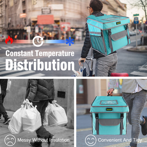 Bolsa refrigeradora <span class=keywords><strong>de</strong></span> entrega <span class=keywords><strong>de</strong></span> alimentos <span class=keywords><strong>térmica</strong></span> aislada grande personalizada <span class=keywords><strong>de</strong></span> fábrica con logotipo <span class=keywords><strong>de</strong></span> patrón <span class=keywords><strong>de</strong></span> letras para bicicleta motocicleta bicicleta - Product Image 5