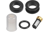 Éléments filtrants d'injecteur de carburant automobile, pièces en plastique, noyau de forme carrée, pour moteur, incluant joints toriques, boucles, capuchons et joints d'étanchéité