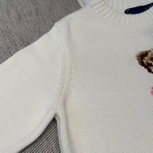 Maglione Invernale da <span class=keywords><strong>Donna</strong></span> in <span class=keywords><strong>Cotone</strong></span> Lavorato a <span class=keywords><strong>Maglia</strong></span> con Motivo Ricamato a Orso, Collo Tondo, Maniche Lunghe, Maglione Cartoon con Orso - Product Image 5