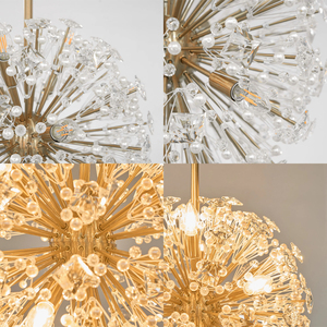 Candelabro de Cristal Diente de León Adecuado para Restaurantes, Salas de Estar y Vestíbulos de Hotel, Esfera de Vidrio Transparente, Candelabro <span class=keywords><strong>Dickinson</strong></span> - Product Image 6