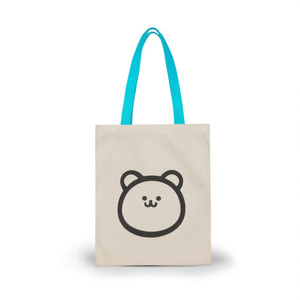 Borsa in tela con orsetto 34x40cm con manici colorati per uso quotidiano - Product Image 1