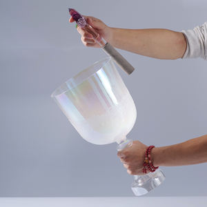 مجموعة أوعية كريستالية روحانية للغناء بتردد 432 هرتز، آلة علاج صوتي من الكوارتز للتأمل الصوتي، متوفرة بالجملة - Product Image 2