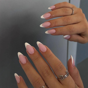 Proveedor de Fábrica: 24 Uñas Postizas Francesas Reutilizables, Puntas de Uñas con Logotipo Personalizado para <span class=keywords><strong>Venta</strong></span> al por Mayor en Salones de Belleza - Product Image 6