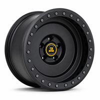 JZ Service après-vente sans souci, jantes forgées tout-terrain Beadlock noires brillantes 20x9 8x165.1 pour 2500/3500 HD 2010-2024