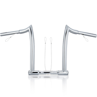 Guidon en acier ciselé TaiKaw 14 pouces, étanche, compatible avec Softail Dyna Sportster 1994-UP & Road King 1998-2013 Road Glide