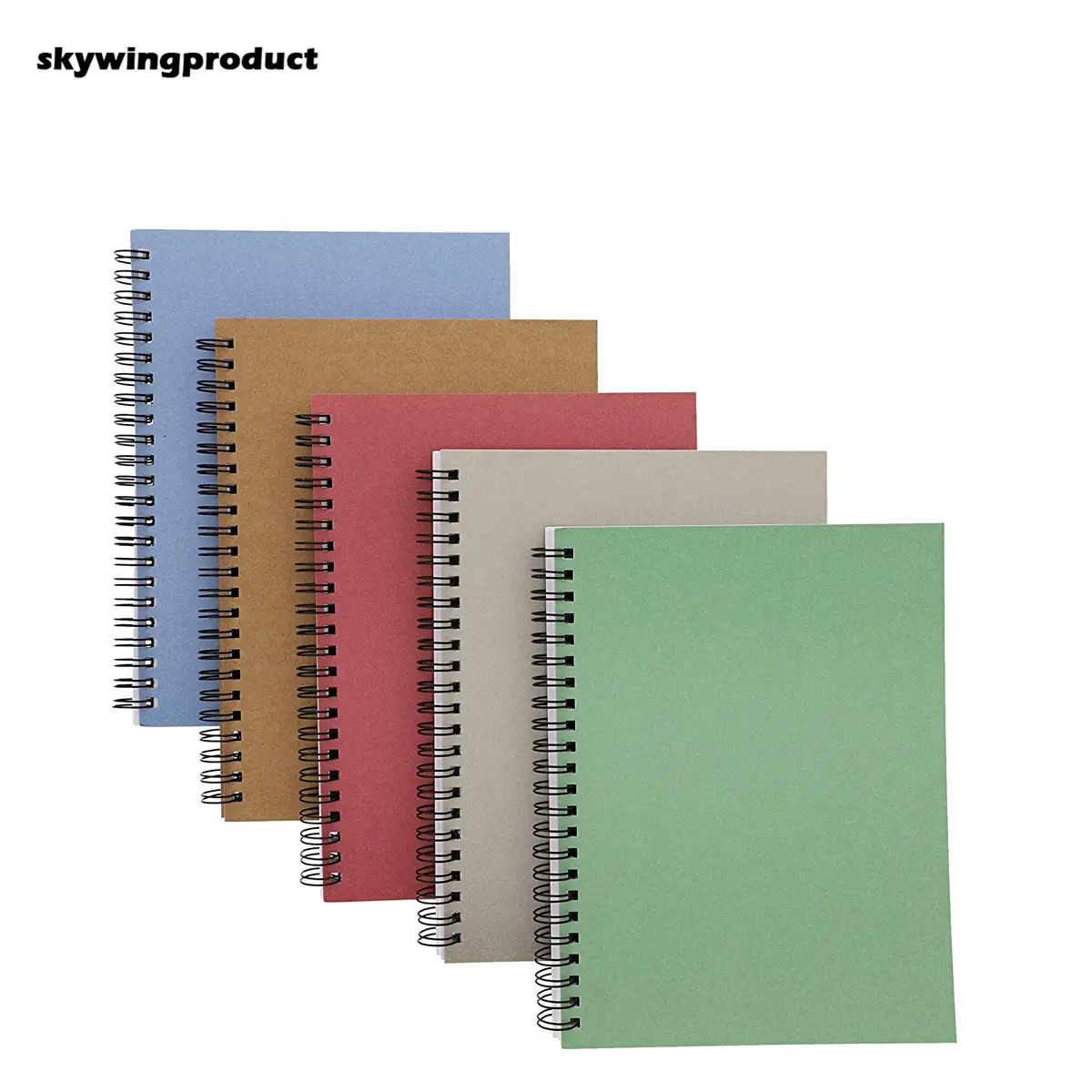 Paket Produk Skywing 5 Notebook Kraft Kertas 6X8 Inci dengan 80 Lembar Kertas Berjajar untuk Penulisan Yang Hebat