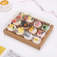 Emballage personnalisé avec logo imprimé Boîtes à muffins et cupcakes 1 2 4 6 12 trous avec inserts pour vente en gros