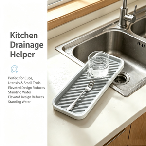 Waterproof Non Slip Silicone Vanity Tray Kitchen <b>Sink</b> Silicone Drainage Tray Small Item Storage Tray Multiple Colors Available - Product Image 4