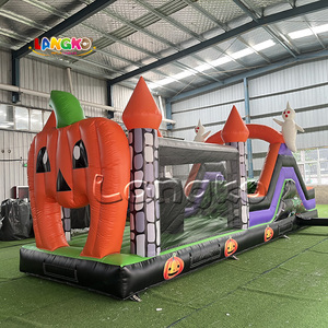 Parcours d'obstacles gonflable sur le thème d'Halloween, château gonflable citrouille pour la vente, idéal pour la fête de la Toussaint - Product Image 3