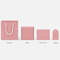 Fabricant de sacs en papier rose mat de haute qualité sur mesure, coffret cadeau de luxe personnalisé pour bijoux, emballage à marque privée, faible MOQ