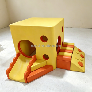 Équipement <span class=keywords><strong>de</strong></span> jeu souple Thème Fromage Suisse, Aire <span class=keywords><strong>de</strong></span> jeu sensorielle intérieure/extérieure avec toboggan et maison <span class=keywords><strong>de</strong></span> jeu pour enfants, pour Play Cafe, Centre Commercial, École - Product Image 1