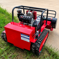 Tondeuse à gazon robotisée télécommandée, moteur diesel EURO 5 CE EPA 800MM, chenilles en caoutchouc tout-terrain, pour l'agriculture