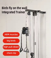 Máquina de Gimnasio Multifunción para el Hogar con Sistema de Poleas de Cruce de Cables para Pared para Jalón Dorsal y Remo Estación de Fitness Esencial
