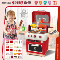 2027 Nouveauté : Table de barbecue à pulvérisation DIY pour enfants, jouet de simulation avec sons et lumières, barbecue électrique à pulvérisation, jouet de cuisine