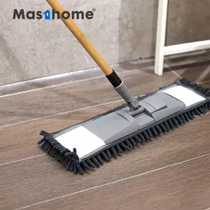 Masthome Floor Cleaning microvezel mop houten bamboe pole natte mop