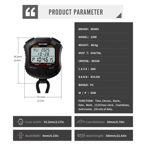 SKMEI 100 bộ Bộ nhớ dữ liệu nhịp thuận tiện với màn hình kỹ thuật số được thiết kế độc lập, chấp nhận đồng hồ tùy chỉnh - Product Image 6