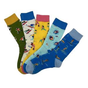 Chaussettes de sport pour hommes en coton 100% en gros à bas prix, logo personnalisé, football, <span class=keywords><strong>ski</strong></span>, yoga, surf, natation, chaussettes de sport mignonnes pour homme - Product Image 1