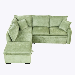 Sofá europeo para sala de estar, sofá de lujo convertible, sofá cama extraíble con almacenamiento Otomano - Product Image 2