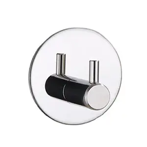 Kitchen Bathroom Robe Chrome Hook 4-Pack Self-Adhesive Hooks Wall Hanger Holder Heavy Duty Shower Waterproof Towel Hook