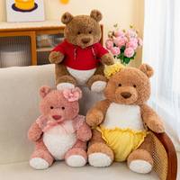 Boneka Beruang Teddy Isi Kapas PP Bordir Berkualitas Tinggi, Hadiah Ulang Tahun, Pereda Stres, Bahan Lembut, Grosir Langsung Pabrik