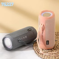 Nouvelle Enceinte Portable d'Extérieur TG227 2026 avec Lumière LED RGB, Étanche IPX4, Mini Boombox Sans Fil, Radio FM et Prise en Charge des Basses