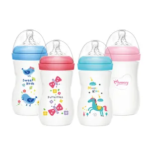 baby feeding bottle MOQ One Carton factory directly supply baby 240ml/8oz wide neck PP feeding bottle