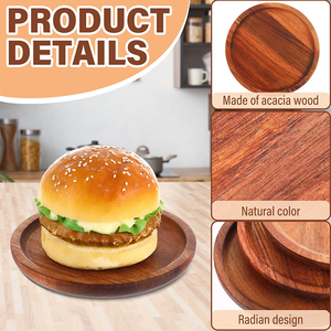 Vente <span class=keywords><strong>en</strong></span> gros de sous-verres ronds <span class=keywords><strong>en</strong></span> <span class=keywords><strong>bois</strong></span> d'acacia pour restaurant écologique <span class=keywords><strong>en</strong></span> <span class=keywords><strong>bois</strong></span> pour steak, dessert, gâteau et salade - Product Image 4