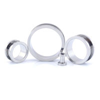Tunnel d'oreille en acier 316L doré, noir, argenté, à fixation par vis, pour piercing, bijou corporel, cadeau pour mariage ou fête