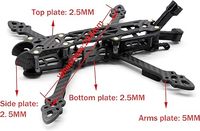 Kit de cadre 7 pouces 295mm pour Mark4 FPV Racing Quadcopter Ensemble complet avec accessoires de Drone d'épaisseur de bras de 5mm