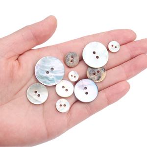 Bán Buôn 2-Lỗ Hình Chữ Nhật Thời Trang Áo Sơ Mi Nút Phẳng Ngọc Trai Nước Ngọt Vỏ Vòng Đồng Chất Liệu Sắt Biểu Tượng Trang Trí May - Product Image 4