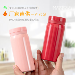 Bouteille d'eau isotherme en acier inoxydable Manhadi 304, tasse de poche compacte, thermos portable pour les voyages en plein air - Product Image 3