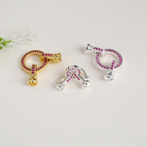 Cadena para suéter DIY con cierre, accesorios de joyería al por mayor, conector de perlas de circonia microincrustada en oro de 18K - Product Image 4