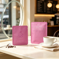 Sacs d'emballage en plastique pour café, imprimés en héliogravure, résistants à l'humidité, en papier kraft multicouche laminé et feuille d'aluminium, thermoscellables
