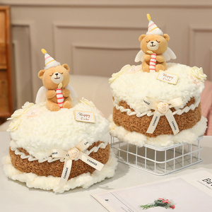 Orsacchiotto Personalizzato con Logo, Peluche a Forma di <span class=keywords><strong>Torta</strong></span>, Cuscino Decorativo, Regalo Economico per Bambini, Decorazioni Natalizie, Giocattolo Morbido - Product Image 2