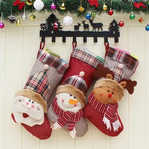 산타 크리스마스 스타킹 양말 새로운 디자인 인기 품질 참신 실내 크리스마스 장식