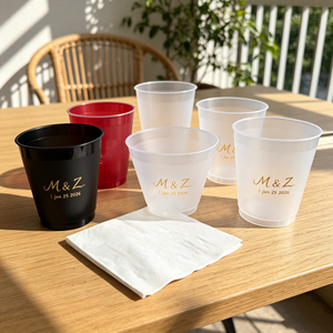 Gobelets promotionnels personnalisés avec logo pour animaux de compagnie, en plastique transparent de 98 mm, avec couvercles et serviettes, 12 oz, 16 oz, 20 oz, incassables, pour mariages, fêtes, gobelets de stade personnalisés - Product Image 1