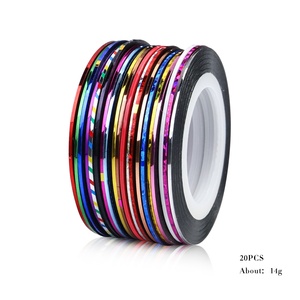 Pegatinas de <span class=keywords><strong>uñas</strong></span> de hilo dorado de 0,7mm al por mayor, pegatinas de Línea Plateada, cintas adhesivas rosas pintadas para decoración de <span class=keywords><strong>uñas</strong></span> - Product Image 5