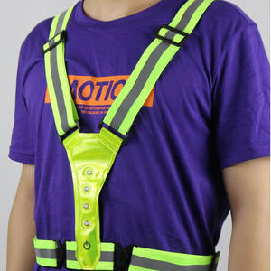 Chaleco de Seguridad Reflectante LED con Logotipo Personalizado <span class=keywords><strong>Ekai</strong></span> al por Mayor, con Luz Intermitente para Carreteras y Construcción - Product Image 4