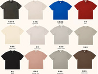 T-shirt en coton OEM Y-X personnalisé à col montant, impression sérigraphiée, haute qualité, épais, épaules tombantes, coupe oversize, col haut