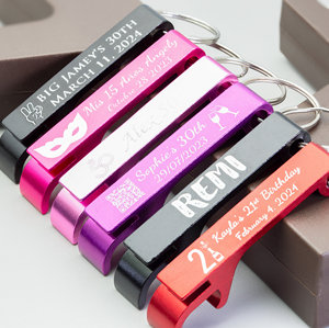 Khuyến Mại Nhôm Bia Mở Chai Rượu Vang Chai Tùy Chỉnh Keychain Mini Xách Tay Pocket Kim Loại Công Cụ Quà Tặng UV Khắc Laser - Product Image 3